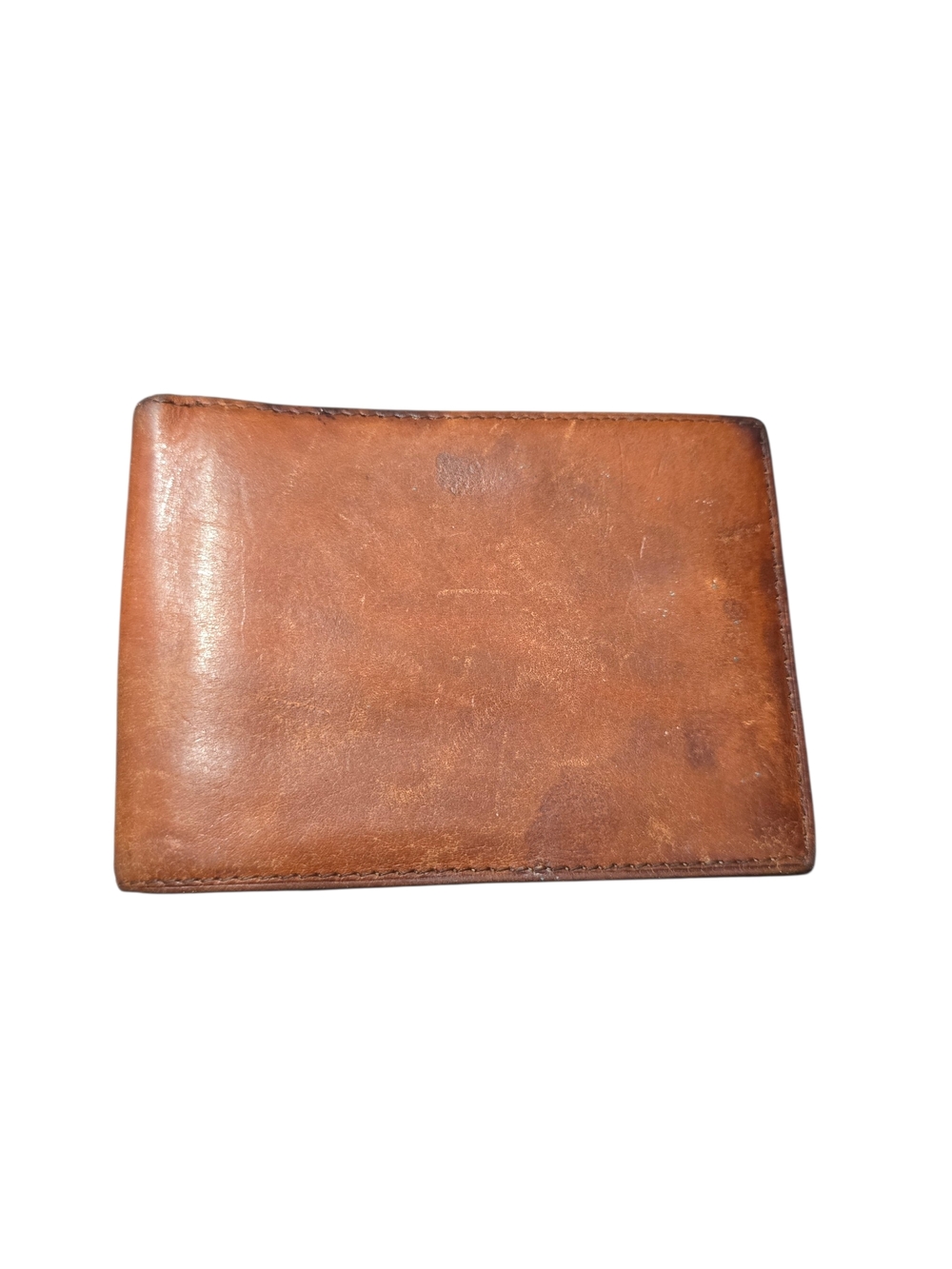 Bosca Old Leather Italia Executive Tan/Brown Leather Bi-Fold Card Vintage Wallet